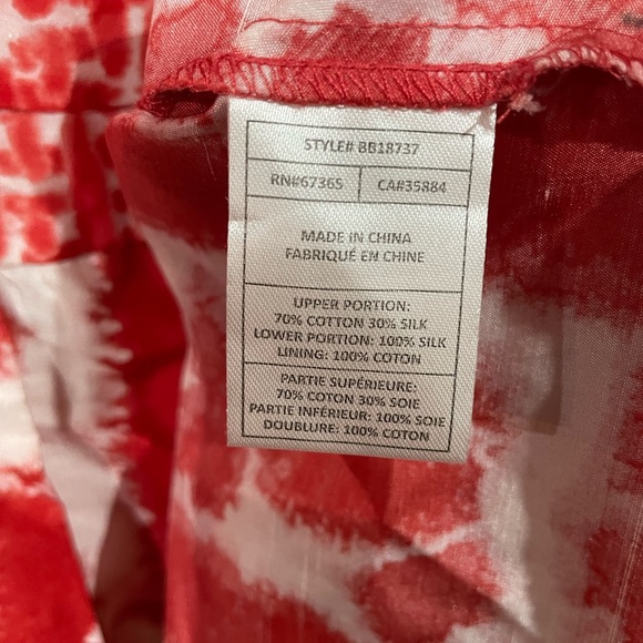 BB Dakota Red & White Sleeveless Dress. Size 2 - Picture 5 of 6